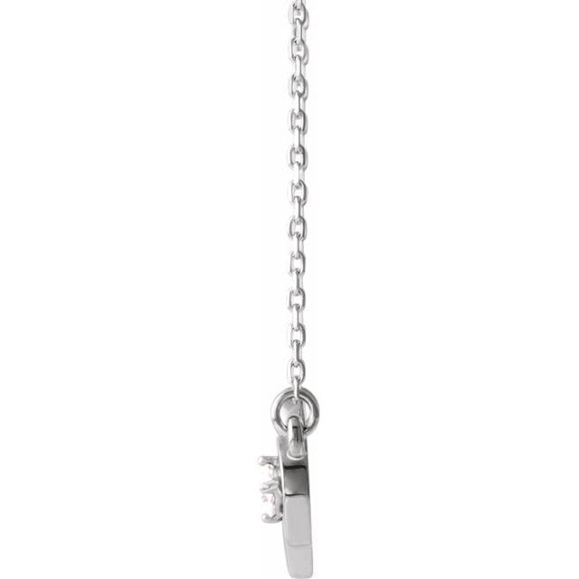 saveongems Jewelry 14K 1/10 CTW Natural Diamond Infinity-Inspired Heart 16-18" Necklace