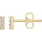 saveongems Jewelry 1.2mm:: .05 CTW / I1 / 14K Yellow 14K .05 CTW Natural Diamond Bar Earrings