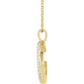 saveongems Jewelry 14K 1/3 CTW Natural Diamond Crescent Moon 16-18" Necklace