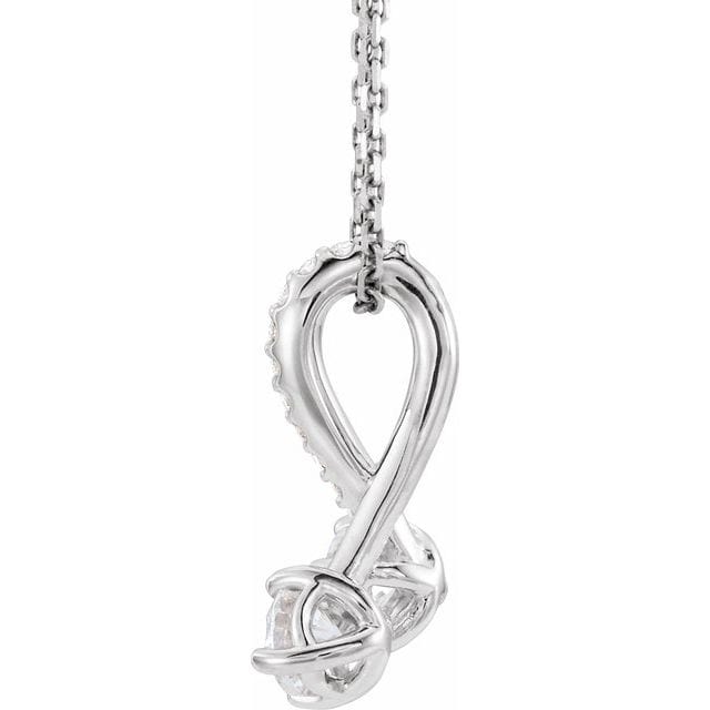 saveongems Jewelry 14K 1/2 CTW Natural Diamond 16-18" Necklace