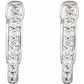 saveongems 14K Natural Diamond Inside-Outside Hinged Hoop Earrings Sizes1/4-6 1/4 CTW