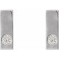 saveongems Jewelry 14K Natural Diamond Bar Earring