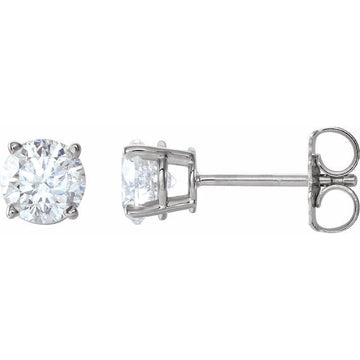 saveongems 5mm :: 1 CTW / G-H 14K White 1 CTW Natural Diamond Stud Earrings with Friction Post