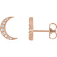 saveongems Jewelry 9.6x6.4 mm::1/10 CTW / I1 G-H / 14K Rose 14K 1/10 CTW Natural Diamond Crescent Moon Earrings