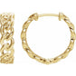 saveongems Jewelry 19.6 x 5.2mm / 14K Yellow Chain Link Hoop Earrings