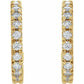 saveongems Lab-Grown Diamond French-Set Huggie Earrings