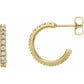 saveongems 15 mm: 5/8 CTW / SI1-SI2 (G-H) / 14K Yellow Gold Lab-Grown Diamond French-Set Huggie Earrings