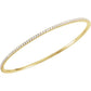 saveongems 14K Natural Diamond Stackable Bangle 8" Bracelet