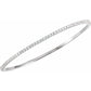 saveongems 14K Natural Diamond Stackable Bangle 8" Bracelet