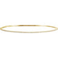saveongems 1 ctw (1.1mm) / SI1-SI2 G-H / 14K Yellow Diamond Stackable Bangle 8" Bracelet 1-5 Carat Total Weight