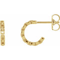 saveongems 10.23 x 1.75mm / 14K Yellow Chain Link Huggie Earrings