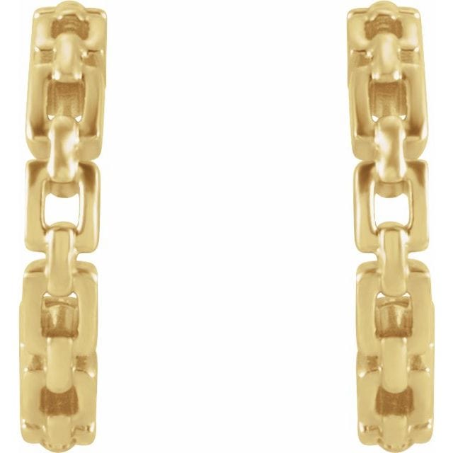saveongems Chain Link Huggie Earrings