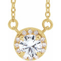 saveongems Jewelry 16 Inch / 3mm :: 0.03 CTW / 14K Yellow 14K Natural White Sapphire Natural Diamond 16