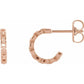 saveongems 10.23 x 1.75mm / 14K Rose Chain Link Huggie Earrings