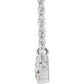 saveongems Jewelry 14K Natural Pink Tourmaline & .03 CTW Natural Diamond 16-18" Necklace