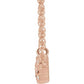saveongems Jewelry 14K Natural Pink Tourmaline & .03 CTW Natural Diamond 16-18" Necklace
