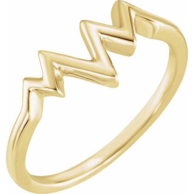saveongems Jewelry 1.38 DWT (2.15 grams) / 6.00 / 14K Yellow Heartbeat Ring