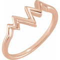 saveongems Jewelry 1.38 DWT (2.15 grams) / 6.00 / 14K Rose Heartbeat Ring
