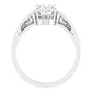 saveongems Jewelry 14K 8x6 mm Oval Scroll Setting Solitaire Ring Mounting
