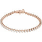 saveongems Jewelry 3mm::4 3/4 CTW / VS F+ / 14K Rose 14K 4 3/4 CTW Lab-Grown Diamond Line 7 1/4" Bracelet