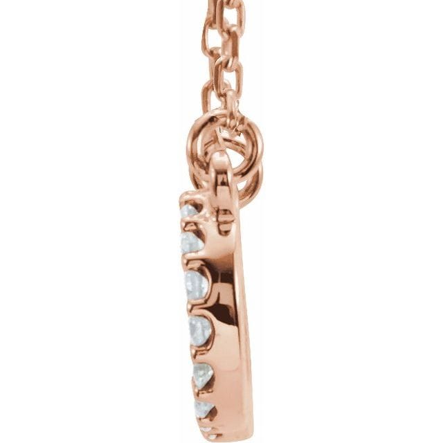 saveongems 14K Natural Diamond Infinity Necklace