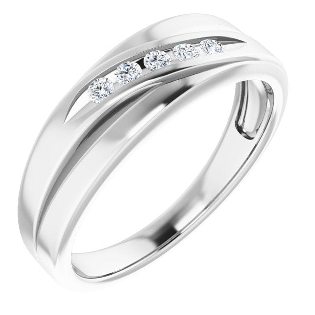 Save On Diamonds Jewelry 1/6ctw::2mm / 11 / 14K White Accented Band 14 White