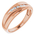 Save On Diamonds Jewelry 1/6ctw::2mm / 10.00 / 14K Rose Accentend Band 14K Rose