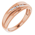 Save On Diamonds Jewelry 1/10ctw::1.75mm / 10.00 / 14K Rose Accentend Band 14K Rose