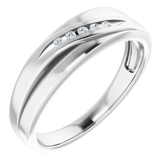 Save On Diamonds Jewelry .07ctw::1.5mm / 11 / 14K White Accented Band 14 White