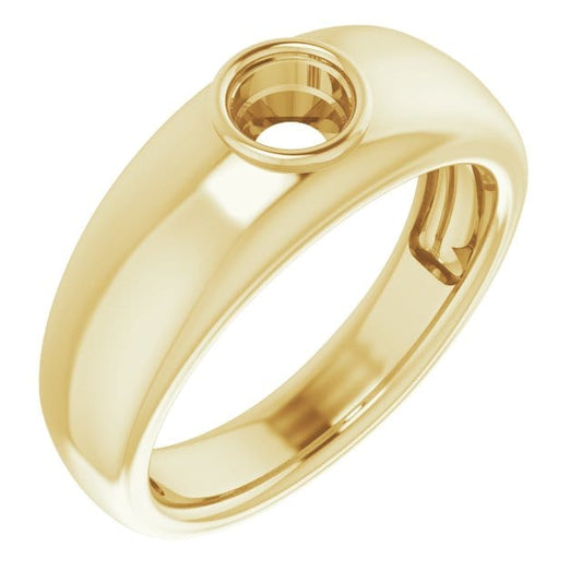 saveongems Jewelry 5.2mm::1/2 CTW / 10.00 14K Yellow 1/2 CTW Natural Diamond Men's Ring