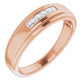 saveongems Jewelry 1/4 ctw:2 x 2mm / 10.00 / 14K Rose Five-Stone Band Rose 14k gold
