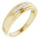 saveongems Jewelry 1/4ctw::2 x 2mm / 10.00 / 14K Yellow Five-Stone Band Yellow 14k gold