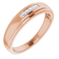 saveongems Jewelry 1/6 ctw::1.75 x 1.75mm / 10.00 / 14K Rose Five-Stone Band Rose 14k gold