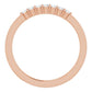 saveongems 14K Rose Natural Diamond Anniversary Band Sizes 1.5mm,1.75mm,2mm,2.25mm,2.5mm,3mm