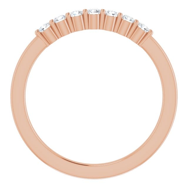 saveongems 14K Rose Natural Diamond Anniversary Band Sizes 1.5mm,1.75mm,2mm,2.25mm,2.5mm,3mm