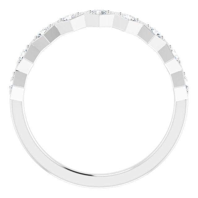 saveongems Stackable Geometric Ring 3/8 Carat Total Weight
