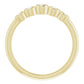 saveongems 14K Yellow 1/4 CTW Diamond Graduated Bezel-Set Ring