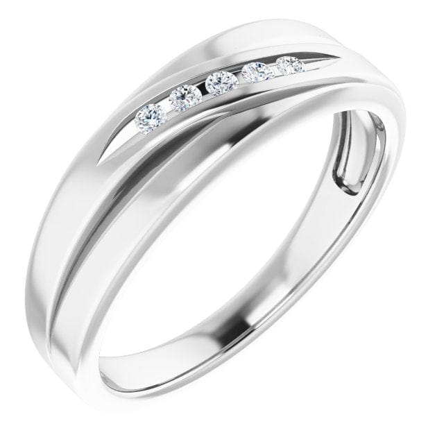 Save On Diamonds Jewelry 1/10ctw::1.7mm / 11 / 14K White Accented Band 14 White