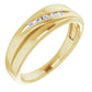 saveongems Jewelry 1/10ctw::1.7mm / 10.00 / 14K Yellow Accentend Band 14K Yellow