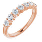 saveongems 3mm:: 5/8 CTW / 7.0 14K Rose Natural Diamond Anniversary Band Sizes 1.5mm,1.75mm,2mm,2.25mm,2.5mm,3mm