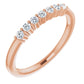 saveongems 2mm::1/5 CTW / 7.0 14K Rose Natural Diamond Anniversary Band Sizes 1.5mm,1.75mm,2mm,2.25mm,2.5mm,3mm