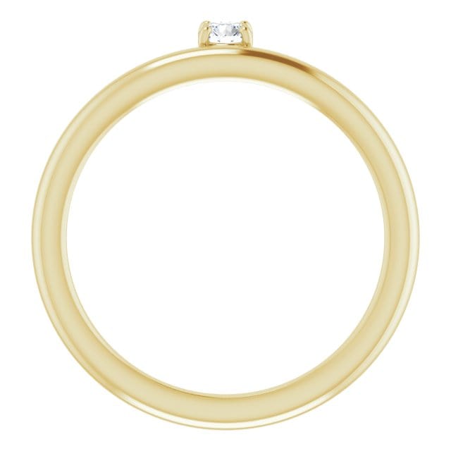 saveongems Jewelry Diamond Asymmetrical Stackable Ring Size 7