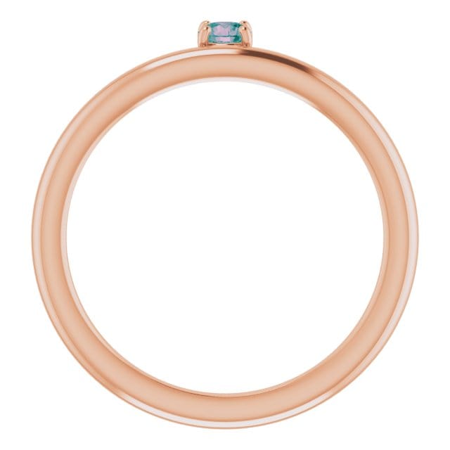 saveongems Jewelry Alexandrite Asymmetrical Stackable Ring
