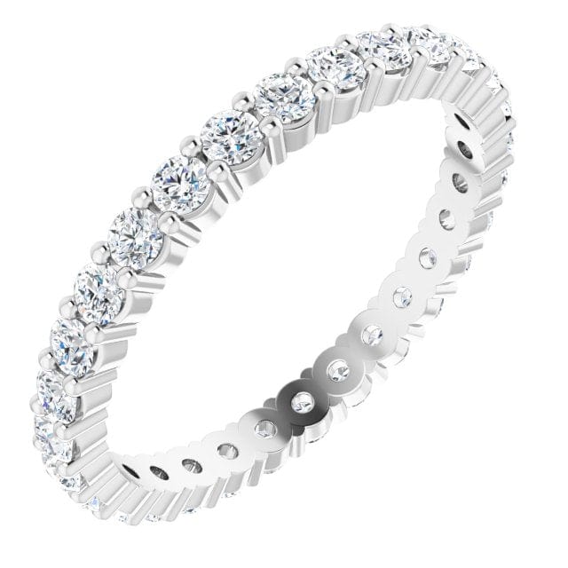 saveongems 14K Natural Diamond Eternity Band Ring Size 7
