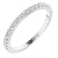saveongems 1.5mm::1/2 CTW / SI2-SI3 / 14K White 14K Natural Diamond Eternity Band Ring Size 7