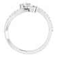 saveongems Jewelry 14K 3/4 CTW Diamond Two-Stone Bypass Ring