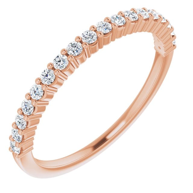 saveongems 1.5mm:: 1/4 CTW / 6.0 14K Rose Natural Diamond Anniversary Band Sizes 1mm,1.3mm,1.5mm,1.7mm,2mm