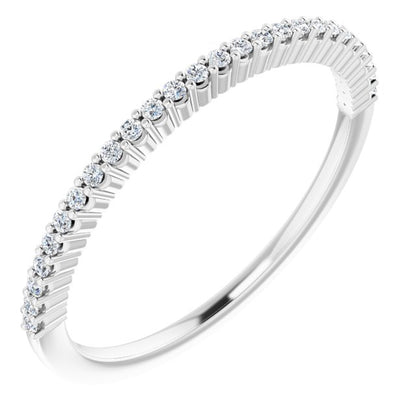 saveongems 1mm:: 1/8 CTW / 6.0 14K White Natural Diamond Anniversary Band