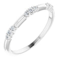 saveongems Jewelry 2.11mm::1/10 CTW / 6.00 / 14K White 14K 1/10 CTW Natural Diamond Stackable Ring