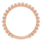 saveongems 14K Rose Natural Diamond Anniversary Band